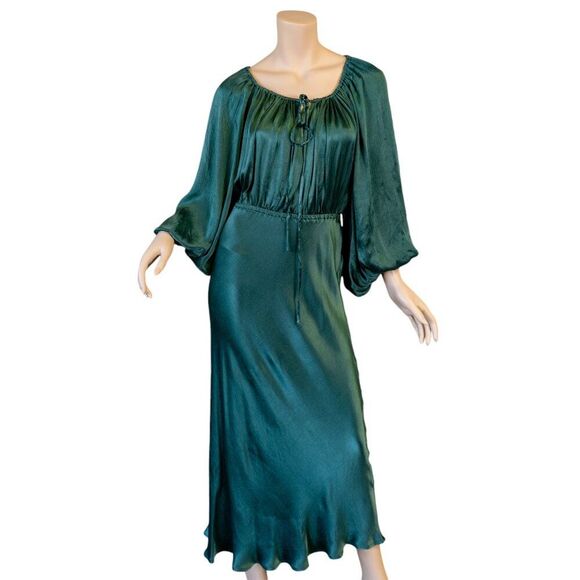 AUGUSTE THE LABEL Emerald Green Zelda Midi Dress  * Medium - Picture 4 of 16